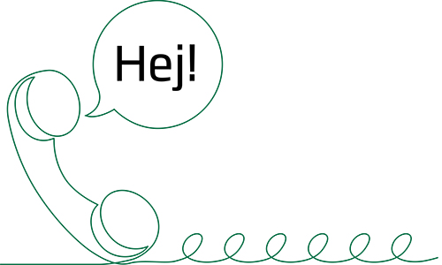 Illustration på telefonlur